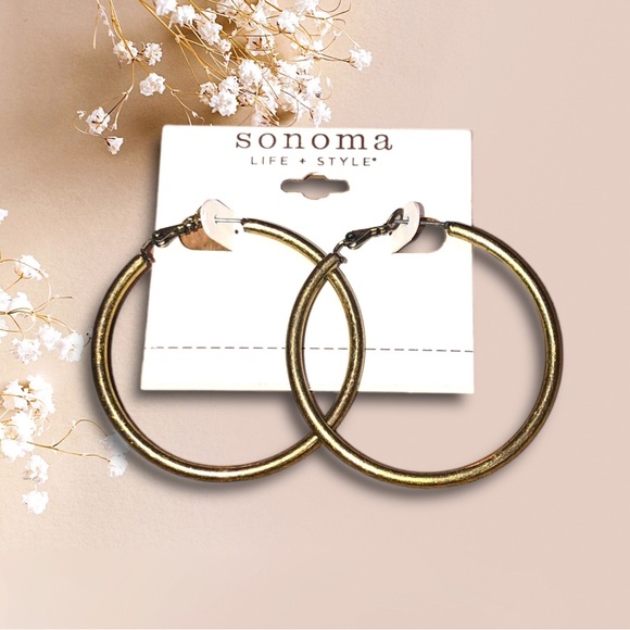 Sonoma Jewelry - Sonoma Life + Style Gold Plated Hoop Earrings | NWT | click-it backs, simple